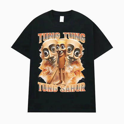 Tung Tung Tung Sahur Funny Baseball Bat Meme T-shirt