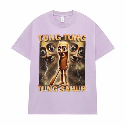 Tung Tung Tung Sahur Funny Baseball Bat Meme T-shirt