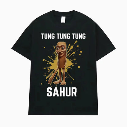 Tung Tung Tung Sahur Funny Baseball Bat Meme T-shirt