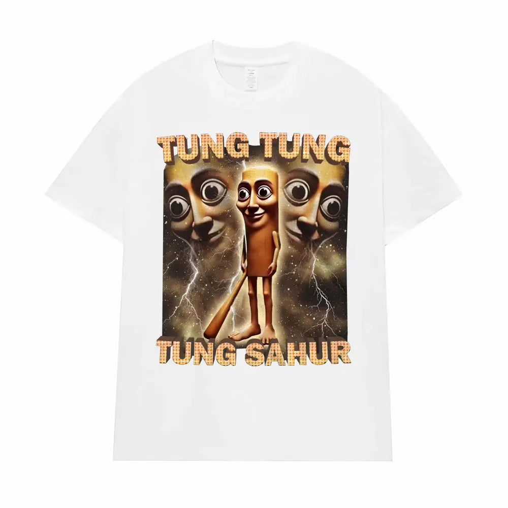 Tung Tung Tung Sahur Funny Baseball Bat Meme T-shirt