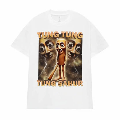 Tung Tung Tung Sahur Funny Baseball Bat Meme T-shirt