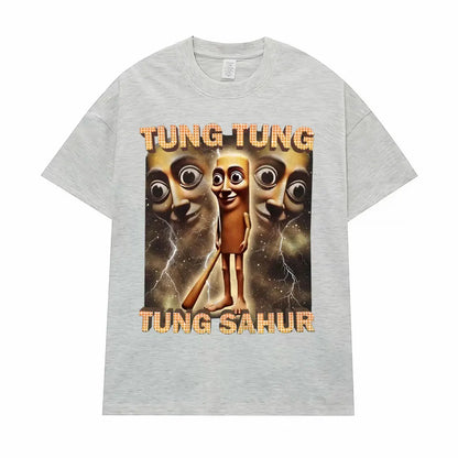 Tung Tung Tung Sahur Funny Baseball Bat Meme T-shirt