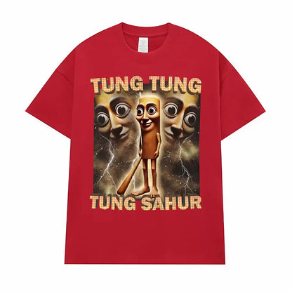 Tung Tung Tung Sahur Funny Baseball Bat Meme T-shirt