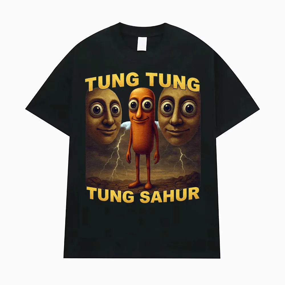 Tung Tung Tung Sahur Funny Baseball Bat Meme T-shirt