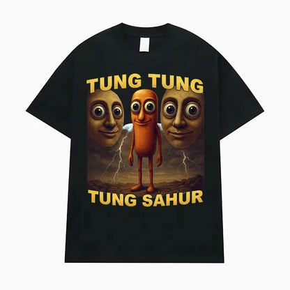 Tung Tung Tung Sahur Funny Baseball Bat Meme T-shirt