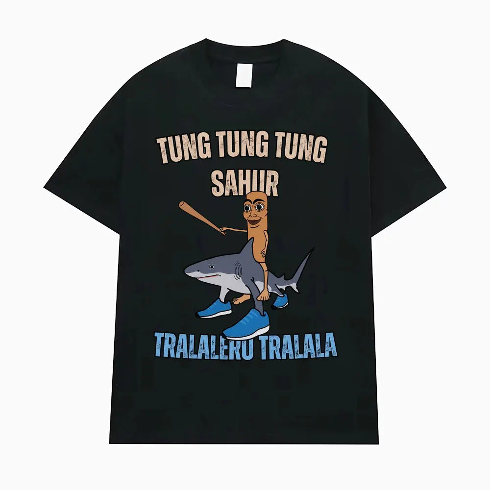 Tung Tung Tung Sahur Funny Baseball Bat Meme T-shirt