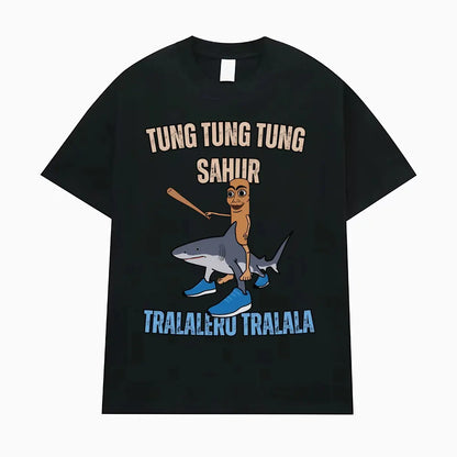 Tung Tung Tung Sahur Funny Baseball Bat Meme T-shirt