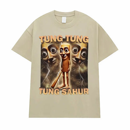 Tung Tung Tung Sahur Funny Baseball Bat Meme T-shirt