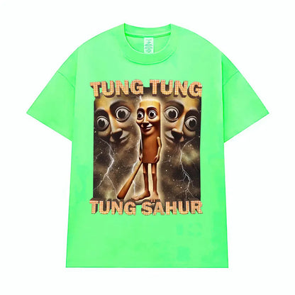 Tung Tung Tung Sahur Funny Baseball Bat Meme T-shirt