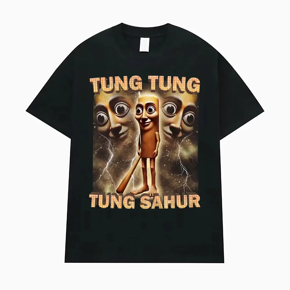 Tung Tung Tung Sahur Funny Baseball Bat Meme T-shirt