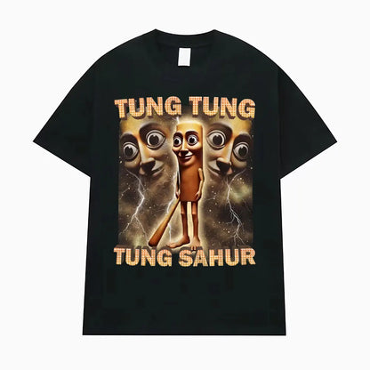 Tung Tung Tung Sahur Funny Baseball Bat Meme T-shirt
