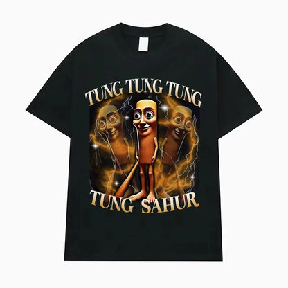 Tung Tung Tung Sahur Funny Baseball Bat Meme T-shirt