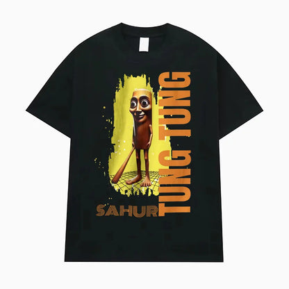 Tung Tung Tung Sahur Funny Baseball Bat Meme T-shirt