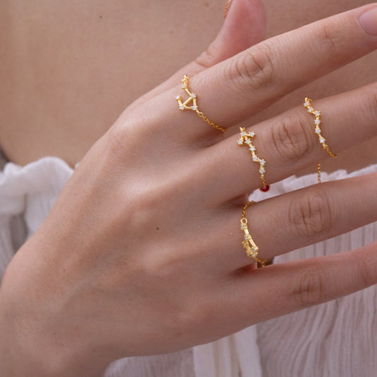 ASTRÉA RING │ 925 STERLING SILVER GULDBELAGD